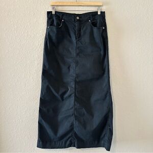 Denim Black Maxi Skirt